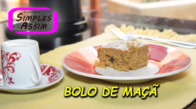 Bolo de maçã com canela