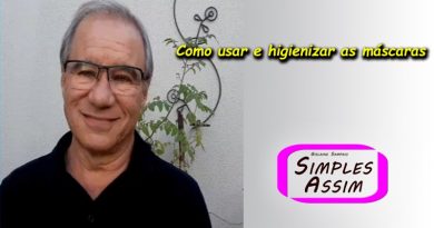 Manzélio Cavazzana Jr - higienizar as máscaras